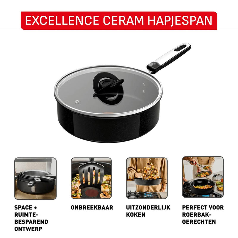 ギャラリービューアに画像をロードする, Tefal excellence ceramic hapjespan ø24cm + deksel
