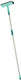 Leifheit raamwisser met borstel en telescoopsteel - 28 cm wisbreedte - 110-190 cm - click system - turquoise - grijs