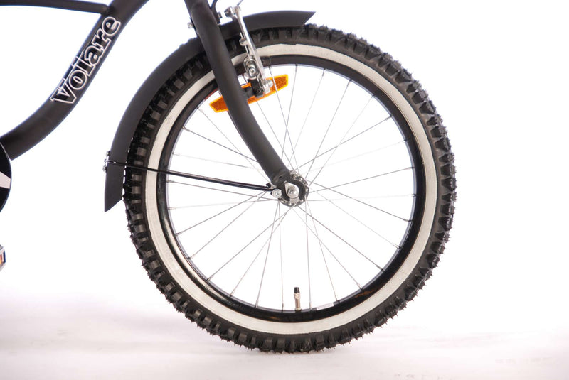 Load image into Gallery viewer, Volare Black Cruiser Kinderfiets - Jongens - 18 inch - Zwart - 95% afgemonteerd
