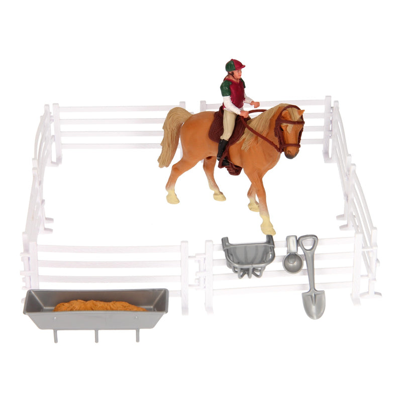 Load image into Gallery viewer, Kids Globe Globe Globe Speelset Paard, Ruiter met Accessoires, 1:24
