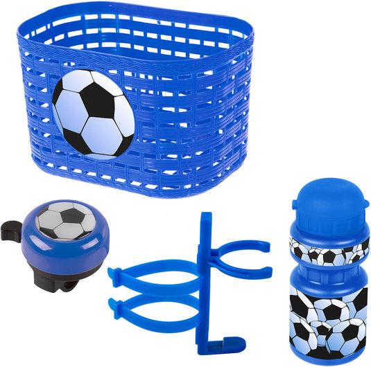 Ventura Accessoiresset Voetbal jongens blauw wit 4-delig
