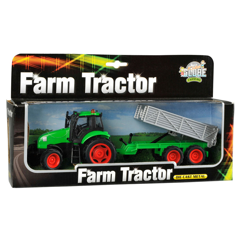 Afbeelding laden in galerijviewer, Kids globe tractor met aanhanger licht geluid 1:32
