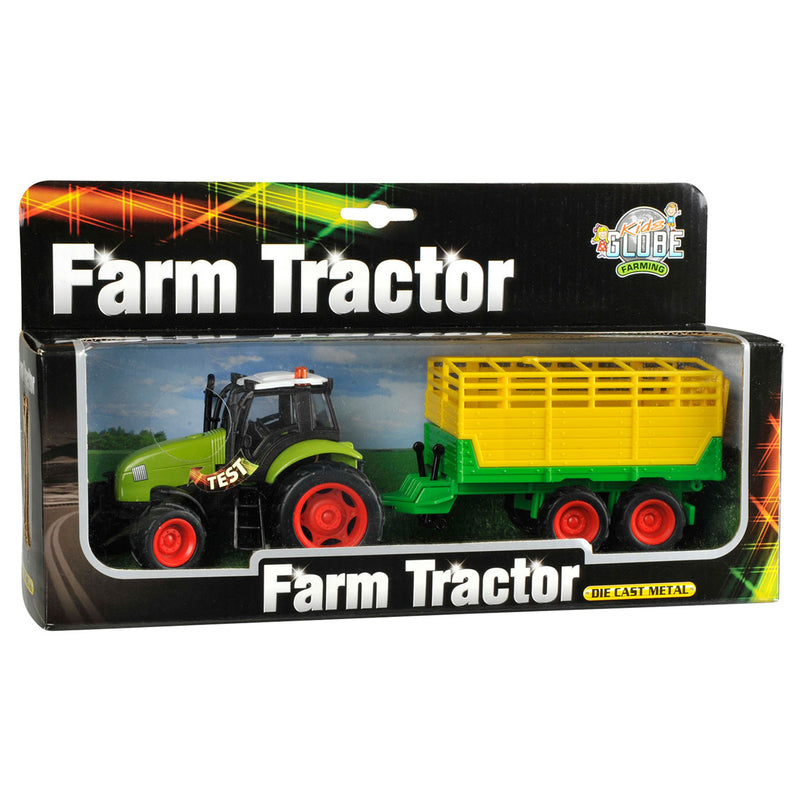 Afbeelding laden in galerijviewer, Kids globe tractor met aanhanger licht geluid 1:32
