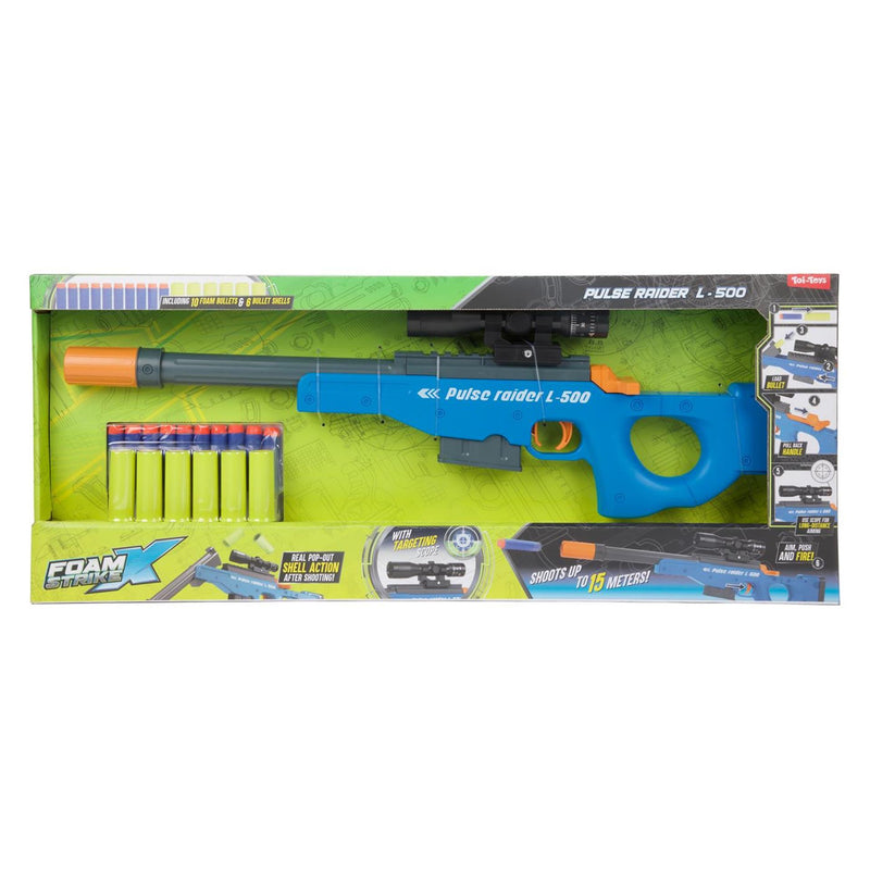 Afbeelding laden in galerijviewer, Toi-toys foam strikex pistool -pulse raider l-500-met hulzen
