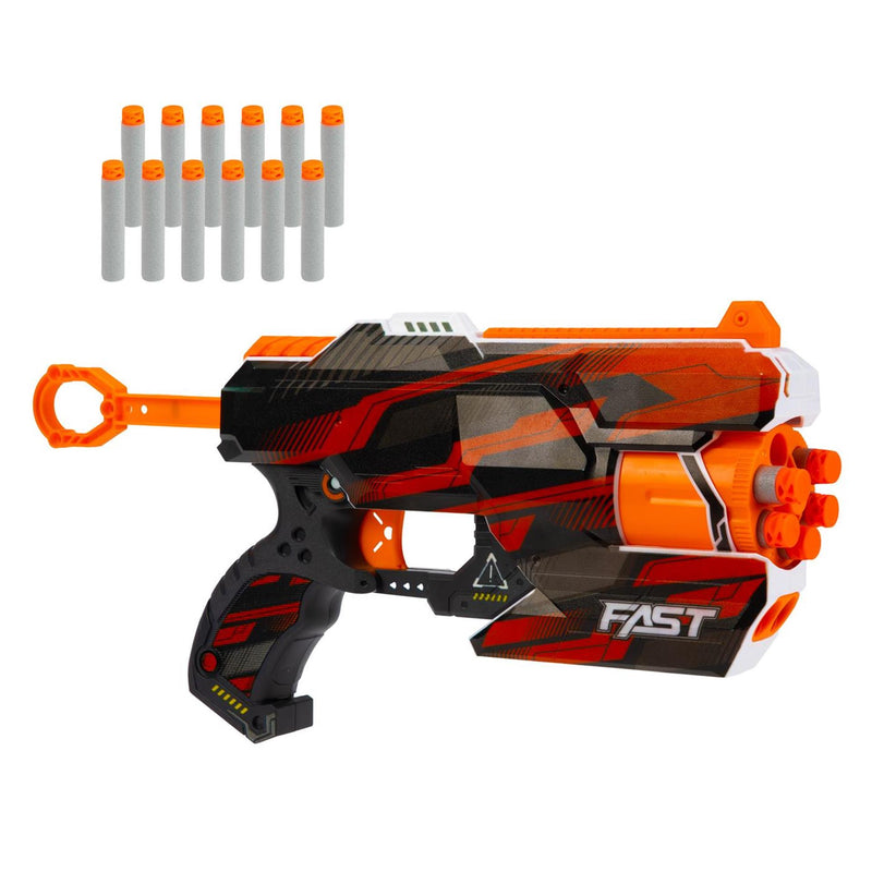 Load image into Gallery viewer, Toi-toys foam strikex afschietpistool six-shot cyclone met 12 foampijlen
