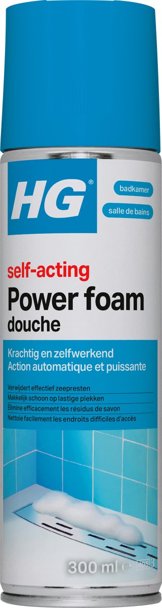Afbeelding laden in galerijviewer, Hg - badkamer - badkamerreiniger - power foam douche - zelf-activerend - 300 ml - 1 stuk
