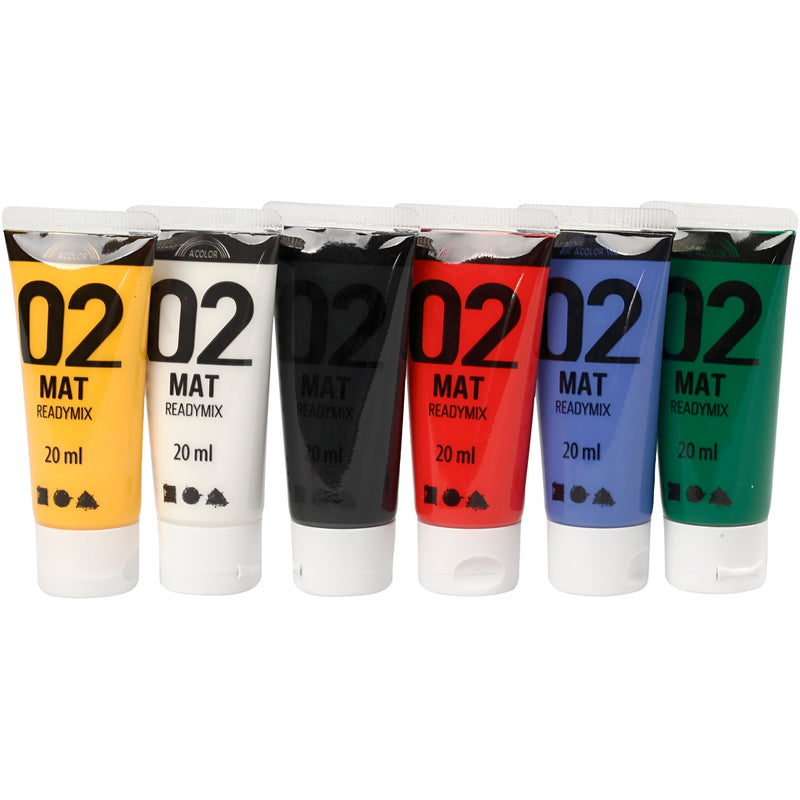 Load image into Gallery viewer, Https: www.cchobby.nl acrylverf-mat-standaardkleuren-6x20-ml-1-doos
