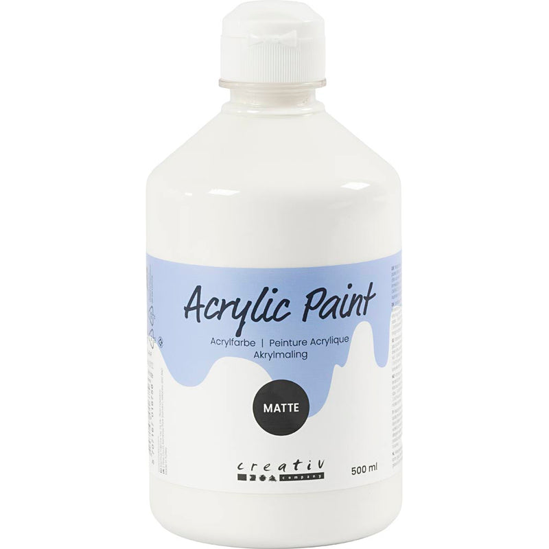 Load image into Gallery viewer, Https: www.cchobby.nl acrylverf-mat-wit-500-ml-1-fles
