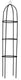 Kinzo rozen plantensteun rond 185x40cm – plantenklimrek voor klimplanten – rozen planten steun – rozenzuil zwart