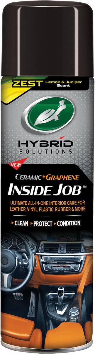 Turtle wax hybrid solutions inside job zest - ultieme alles-in-één interieurverzorging - verwijdert moeiteloos vuil, stof, vet en vlekken - voor leer, vinyl, kunststof, rubber meer - 500ml