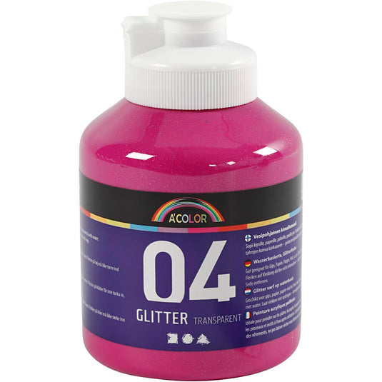 Creativ company https: www.cchobby.nl acrylverf-met-glitters-roze-500-ml-1-fles