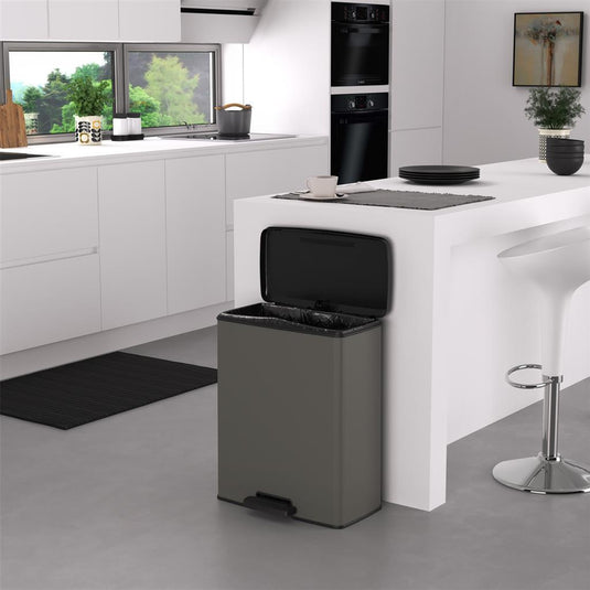 Curver pedaalemmer decobin 65l rechthoek cool grey