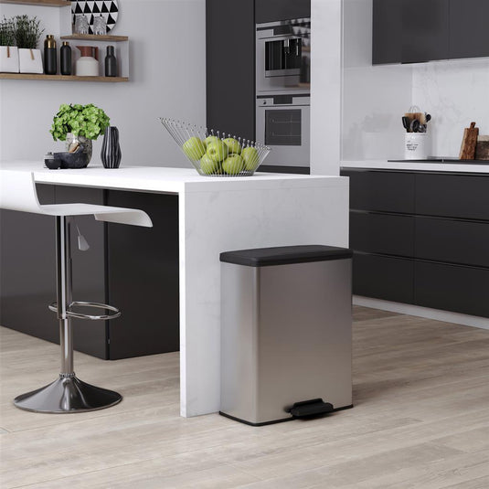 Curver decobin pedaalemmer 65l zilver metallic