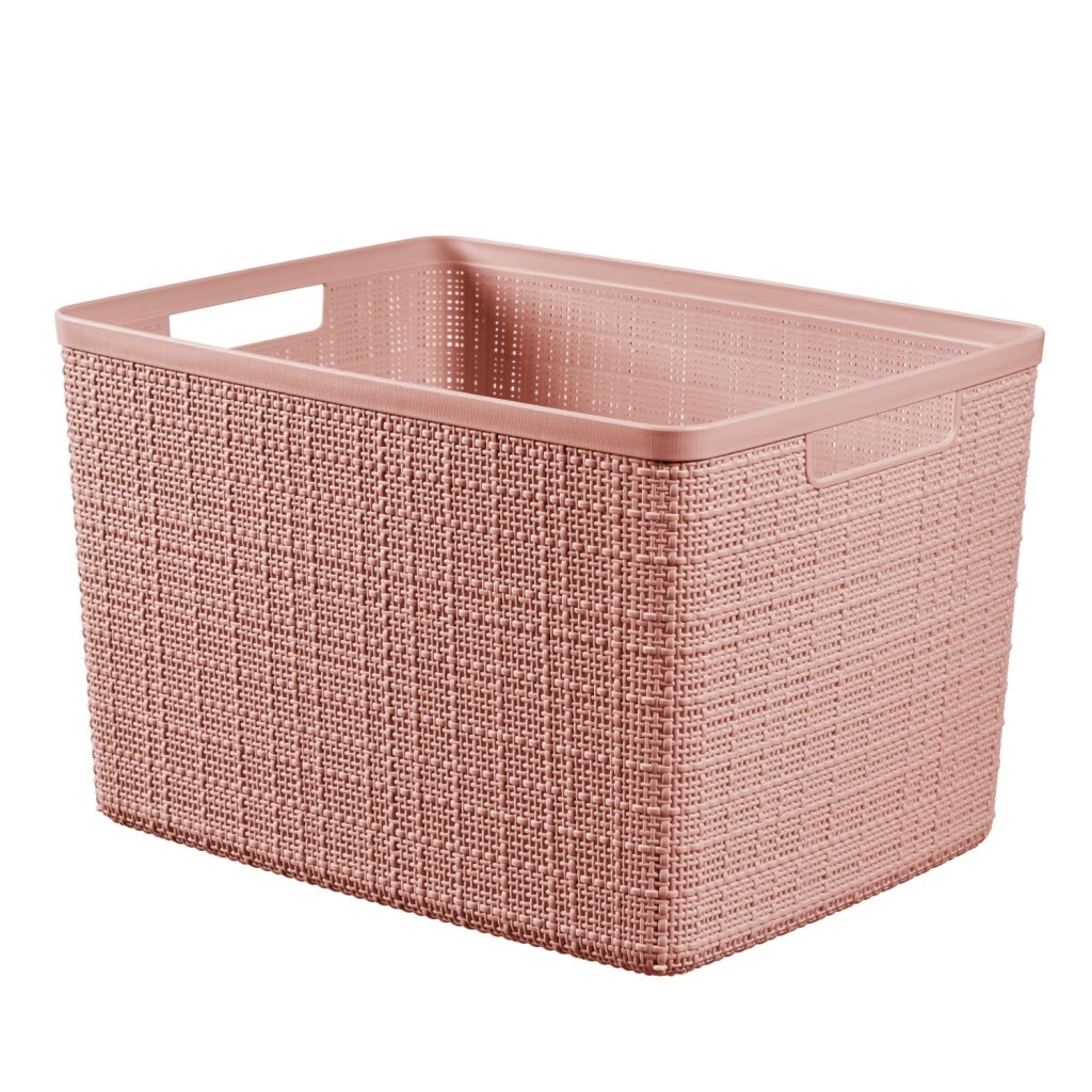 Curver curver opbergmand jute-look 20l roze