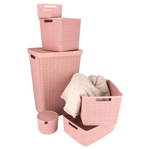 Curver curver opbergmand jute-look 20l roze