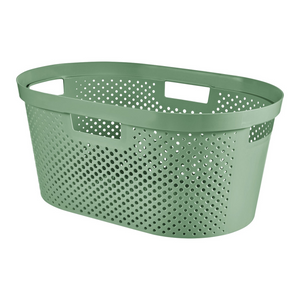 Curver infinity wasmand dots 40l - 100% recycled groen