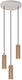 Trio soka - hanglamp - mokka - excl. 3x gu10 5 w - plafondbevestiging - in hoogte verstelbaar