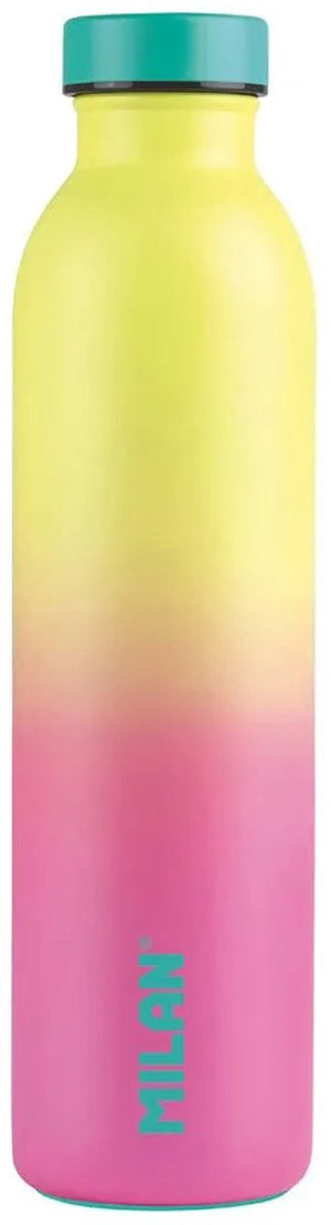 Milan thermos roze roestvrij staal geel (591 ml)