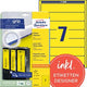 Rugetiketten avery zweckform l4765-20 geel, 140 etiketten