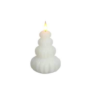 Ideas 4 seasons led kaars wax boom wit ã˜6,9xh12cm