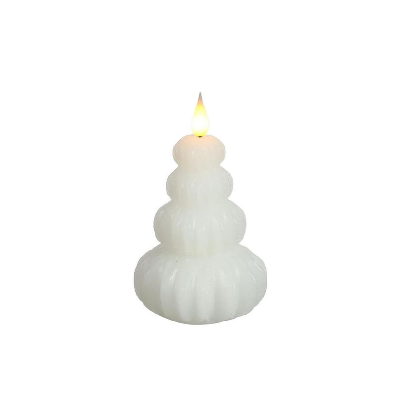 Afbeelding laden in galerijviewer, Ideas 4 seasons led kaars wax boom wit ã˜6,9xh12cm

