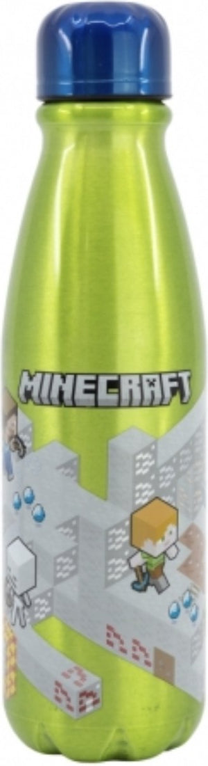 Stor minecraft aluminium drinkbeker - drinkfles 600 ml - 23.5 cm hoog