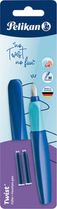 Pelikan twist - vulpen - deep blue m + 2x standaard inktpatroon