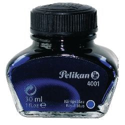 Inktfles pelikan 4001 glazen potje 30ml blauw