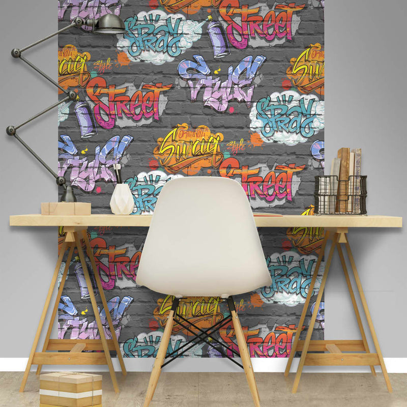 Load image into Gallery viewer, Dutch wallcoverings behang graffiti meerkleurig l179-01
