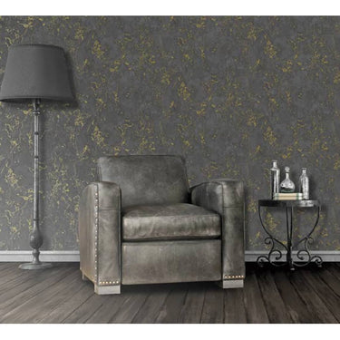 Dutch wallcoverings behang marble zwart en goud