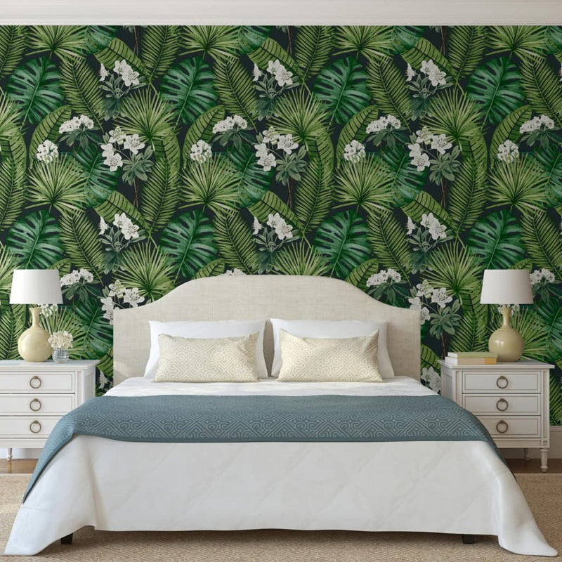 Load image into Gallery viewer, Dutch wallcoverings behang eden zwart en donkergroen
