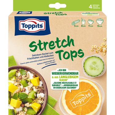 Toppits 1070770 - stretch tops silicone hoesjes 5,8,11,15 cm | 6 stuks