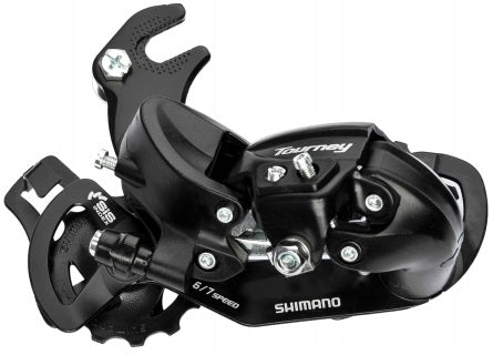 Load image into Gallery viewer, Tourney TY300 achterderailleur 6 7-speed met haak zwart
