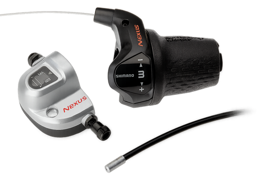 Shimano draaiversteller 3 speed nexus sl-3s42e met kabels en clickbox - zwart (werkplaatsverpakking)
