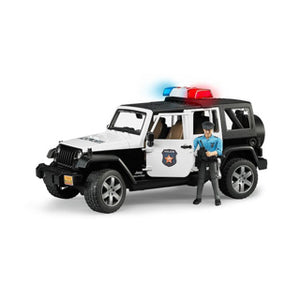Bruder auto jeep politie wrangler rubicon unlimited licht en geluid