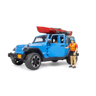 Bruder jeep wrangler rubicon met kayak and kayaker 1:16