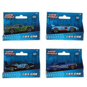 Rapid wheels auto die cast single pack assorti | 24 stuks