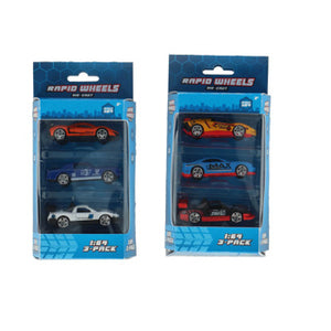Rapid wheels auto die cast 3 pack assorti | 6 stuks