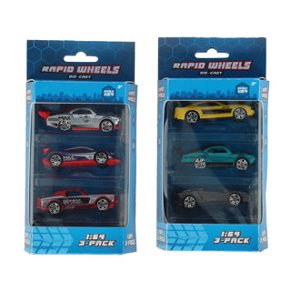 Chargez l'image dans la visionneuse de la galerie, Rapid wheels auto die cast 3 pack assorti | 6 stuks
