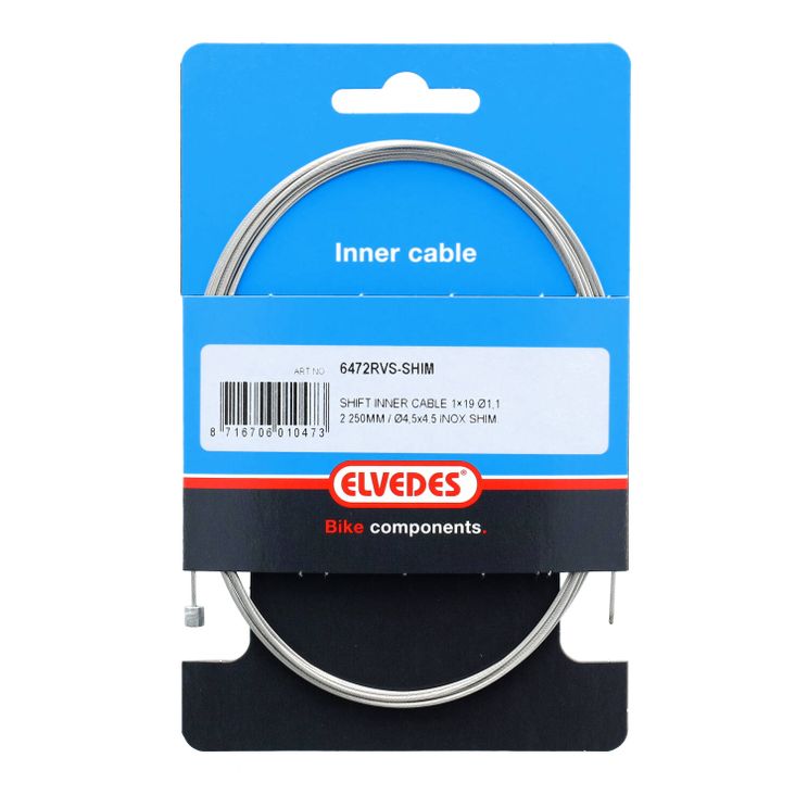 Load image into Gallery viewer, versnellingsbinnenkabel Shimano 2.25 m 1,1 mm 6472 zilver
