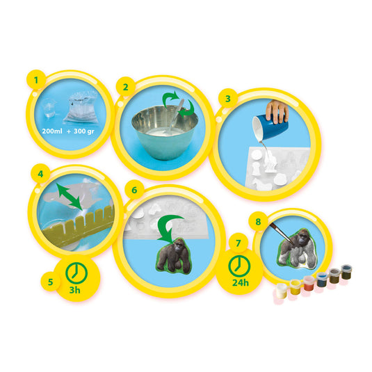 Ses gieten en schilderen - dieren