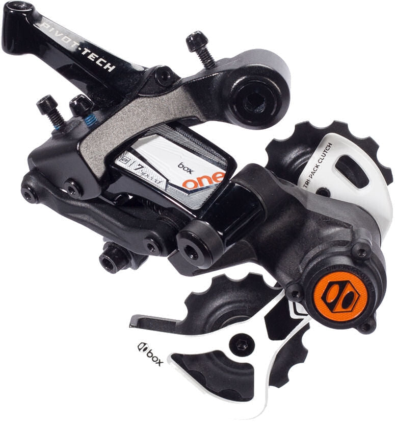 Load image into Gallery viewer, Box components Achterderailleur down-hill 7-speed One met korte kooi zwart
