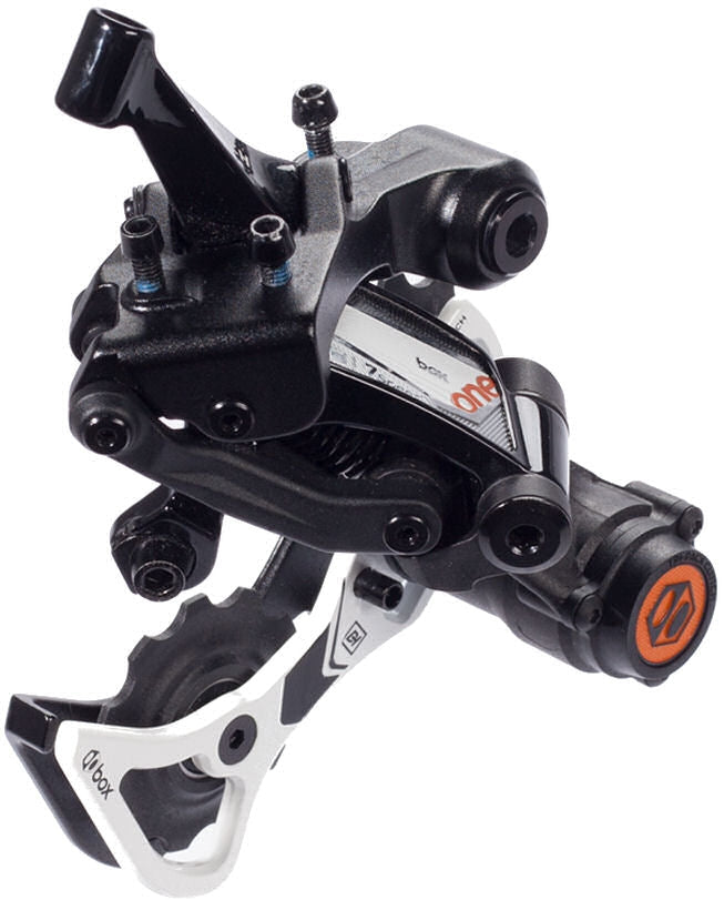 Load image into Gallery viewer, Box components Achterderailleur down-hill 7-speed One met korte kooi zwart
