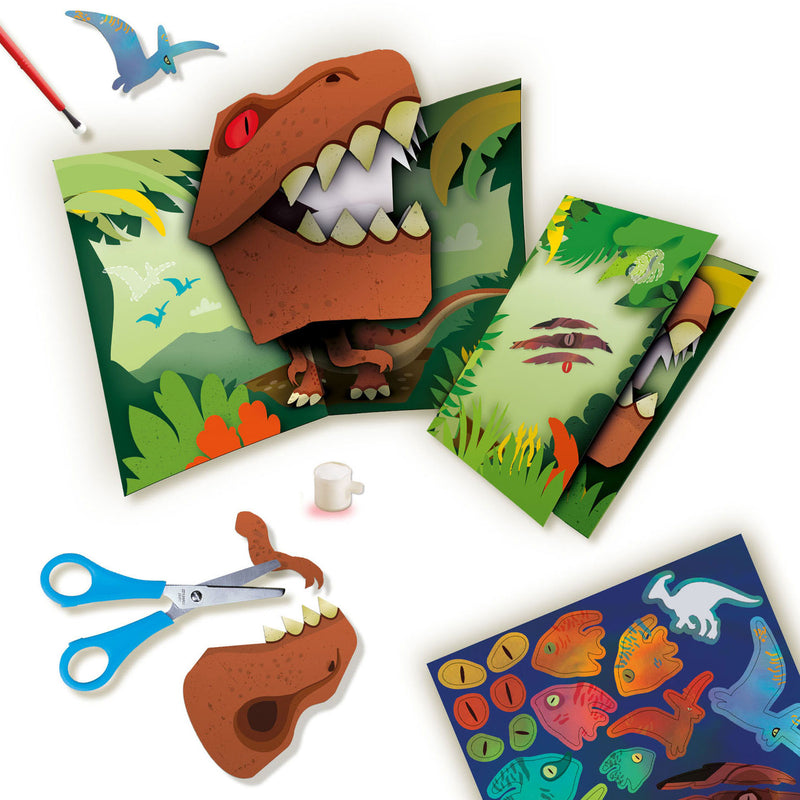 Load image into Gallery viewer, SES Pop-up Kaarten Dino's
