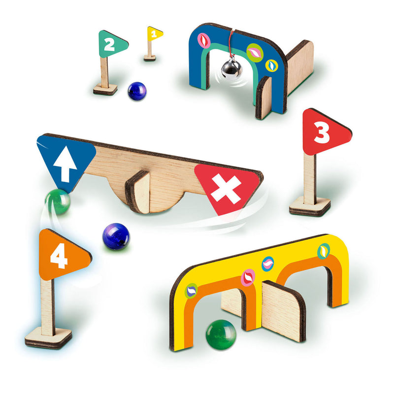 Load image into Gallery viewer, Ses knikker golf - houten minigolf parcours
