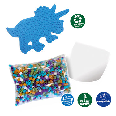Ses creative ses green beedz - strijkkralenset triceratops dino