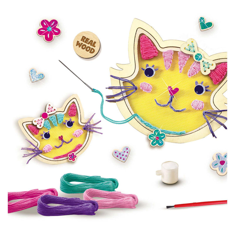 Afbeelding laden in galerijviewer, Ses creative - hobby pink - borduren - katten - knutselen meisjes - 4 kleuren - vanaf 6 jaar
