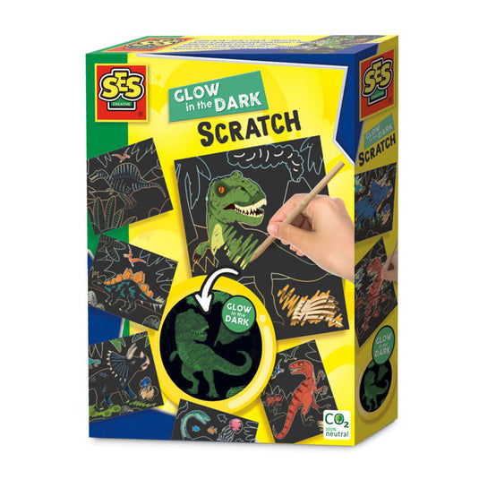 Ses creative ses glow in the dark scratch - dino's