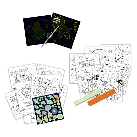 Ses creative ses doe kleurboek glow in the dark 3in1