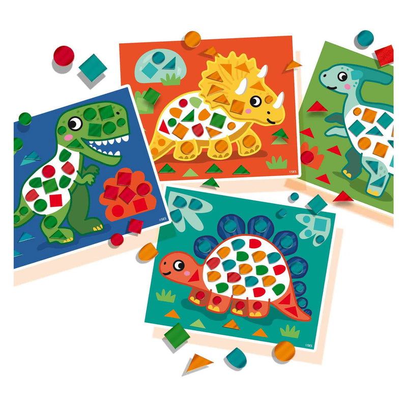 Load image into Gallery viewer, Ses ik leer dino&#39;s mozaïeken
